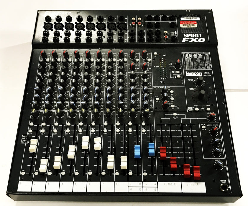 Soundcraft Vintage 8-Channel 4-Bus Mixing Board Spirit FX8 USED