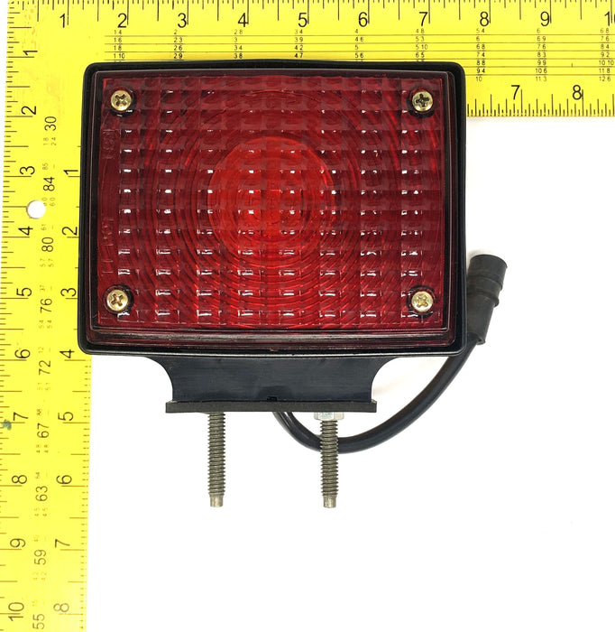 Trucklite Square Double Face Red/Amber Pedestal Stop Light 70356 NOS