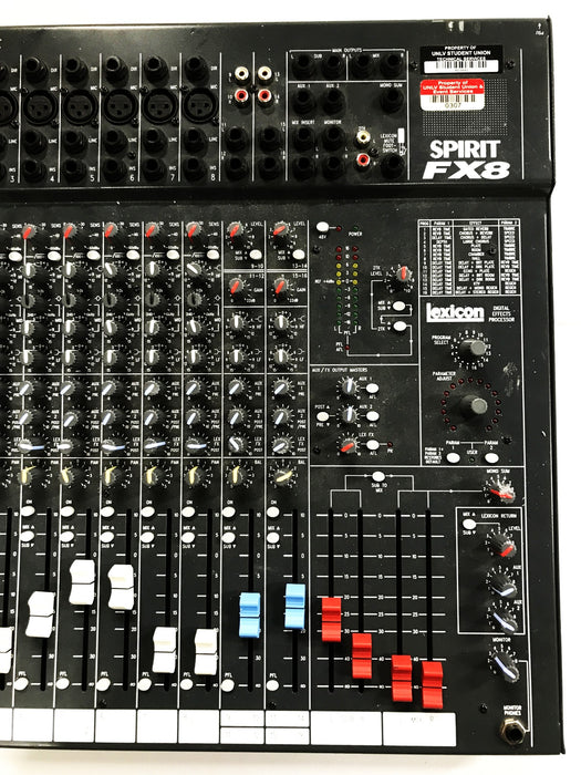 Soundcraft Vintage 8-Channel 4-Bus Mixing Board Spirit FX8 USED