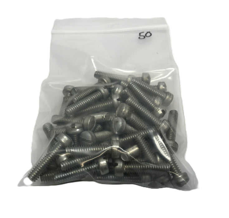 Unbranded 1/4-20 x 1" Slotted Round Head Machine Screw [Lot of 50] NOS