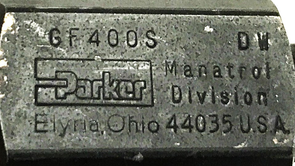 Parker Black Oxide In-Line Gauge Isolator Valve GF400S NOS