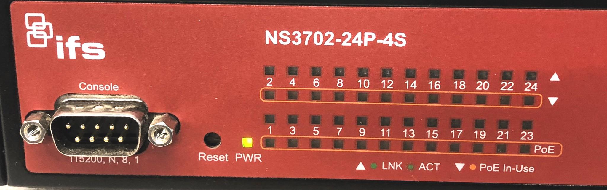 Interlogix 24-Port Gigabit Ethernet Poe+ Network Switch NS3702-24P-4S USED