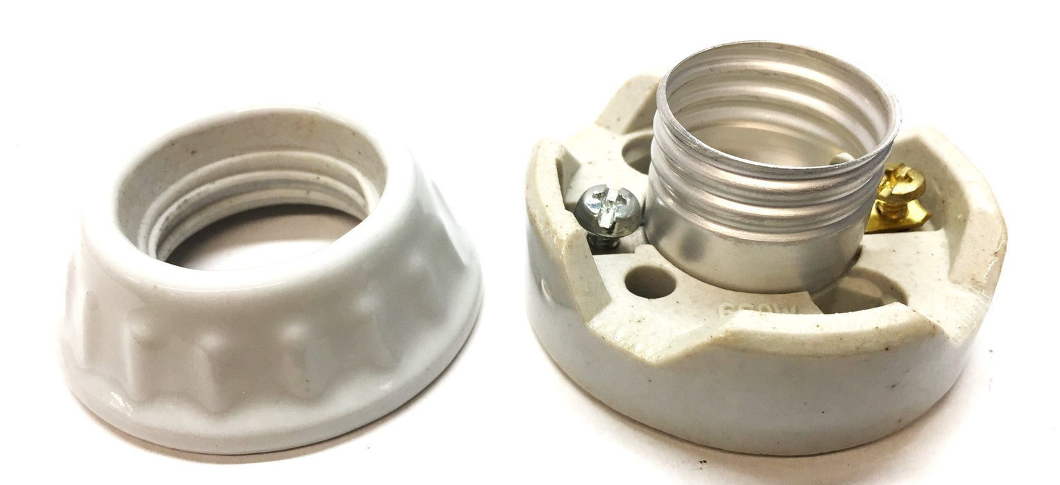 Leviton 660W/250V Porcelain Light Socket NOM057 NOS