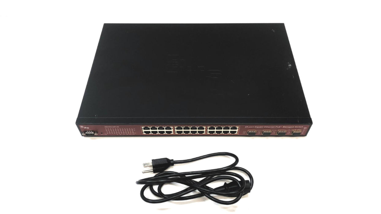 Interlogix 24-Port Gigabit Ethernet Poe+ Network Switch NS3702-24P-4S USED