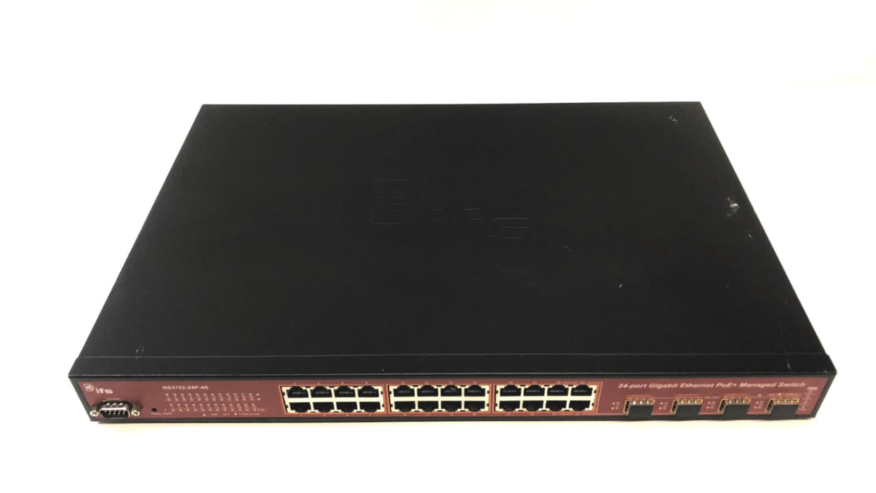 Interlogix 24-Port Gigabit Ethernet Poe+ Network Switch NS3702-24P-4S USED