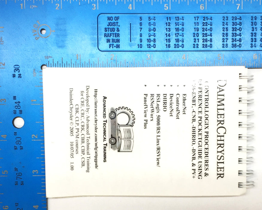 Controllogix Procedure and Ref. Pocket Guide for 1756-ENBT,-CNB,-DHRIO,-DNB,&PV+