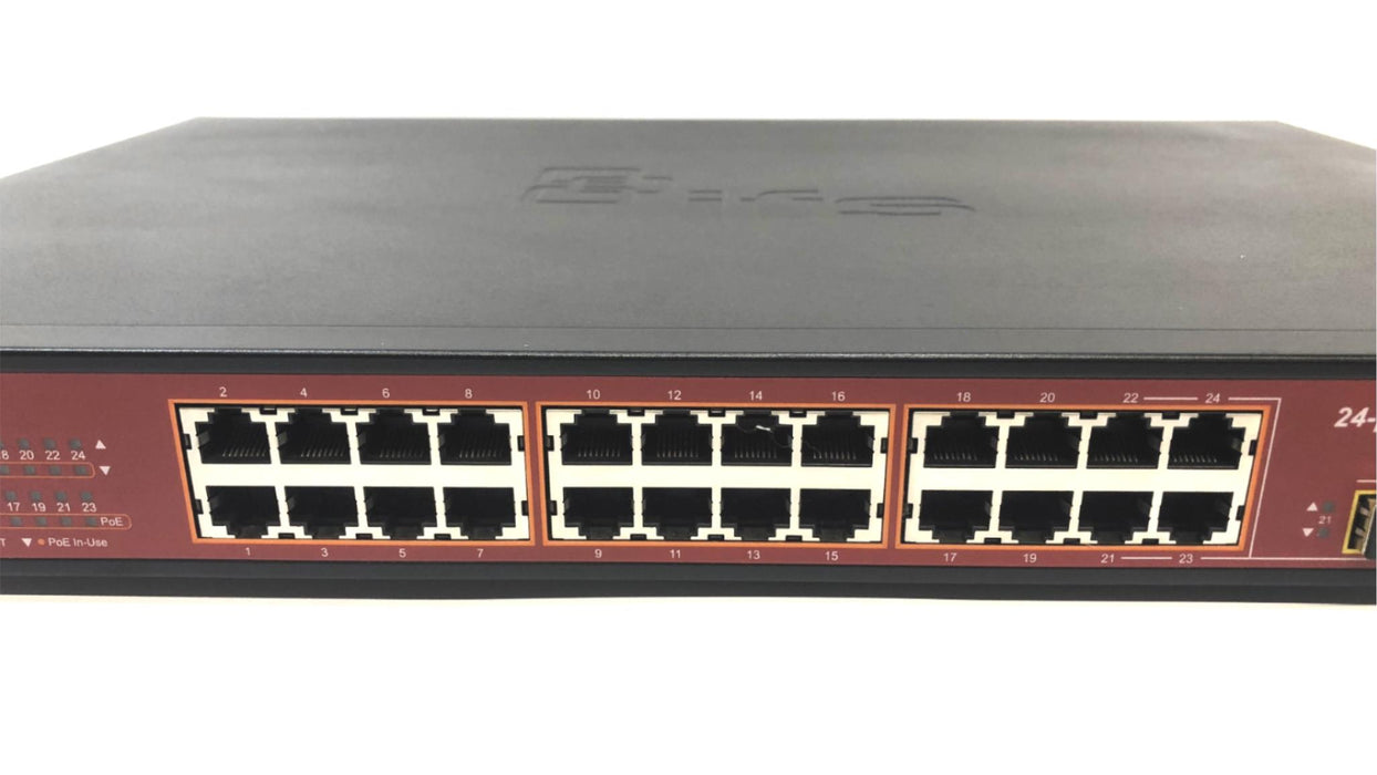 Interlogix 24-Port Gigabit Ethernet Poe+ Network Switch NS3702-24P-4S USED