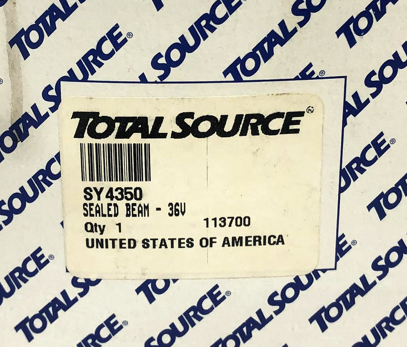 Total Source 36 Volt Sealed Beam SY4350 [Lot of 2] NOS