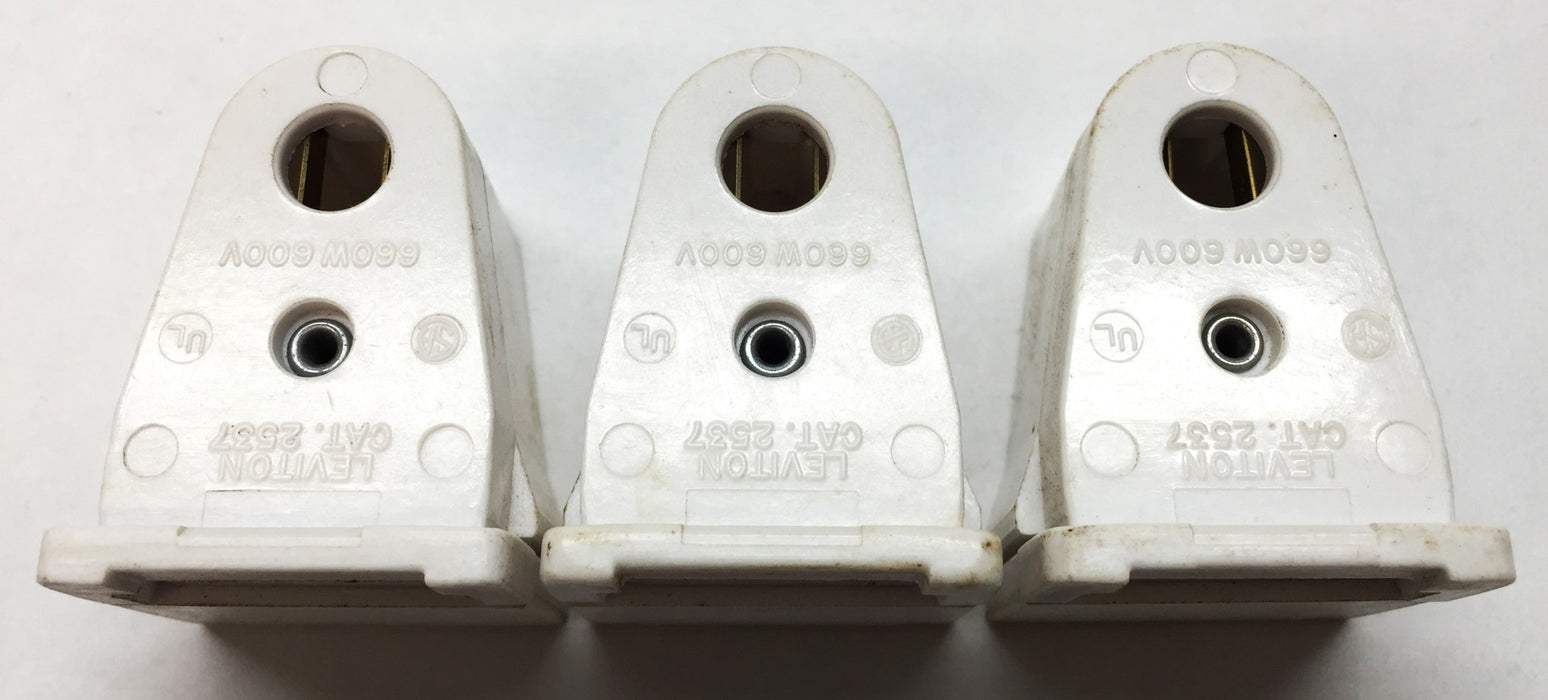 Leviton Fluorescent Lampholder 660W/600V 50002537 [Lot of 3] NOS
