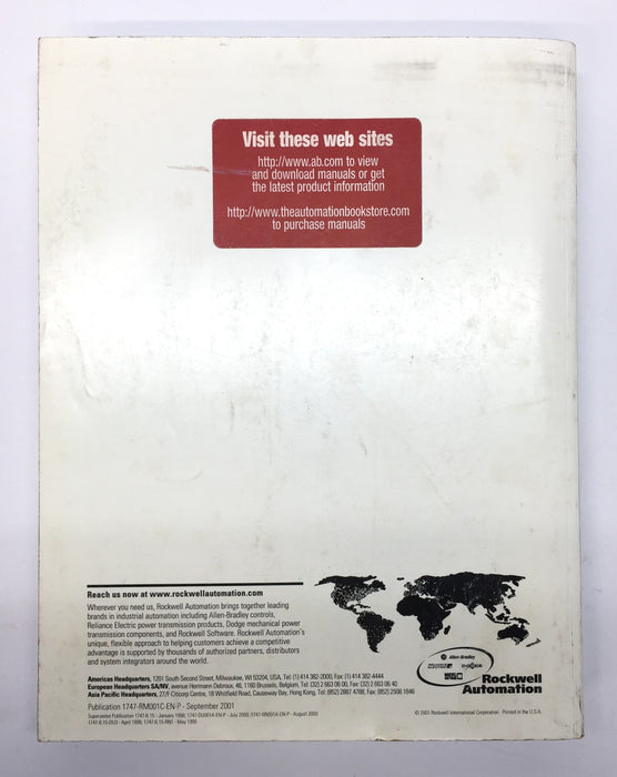 Rockwell Automation Allen-Bradley SLC 500 Instruction Set 1747-RM001C-EN-P USED