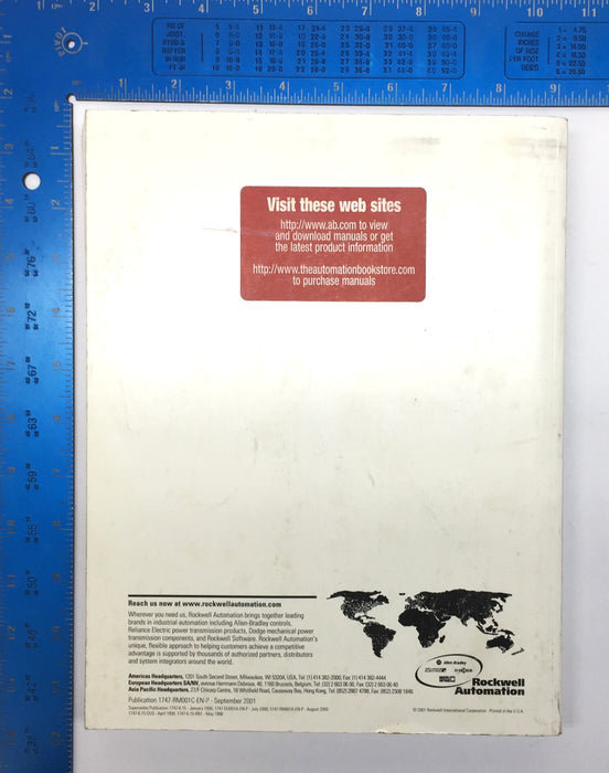 Rockwell Automation Allen-Bradley SLC 500 Instruction Set 1747-RM001C-EN-P USED