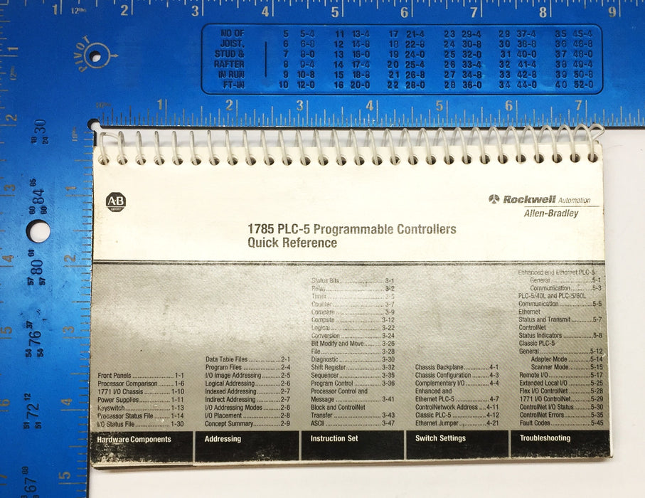 Rockwell Automation/AB 1785 PLC-5 Programmable Controllers Quick Ref. 955135-35