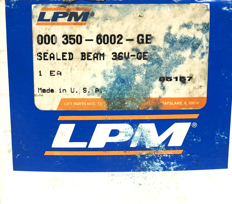 LPM 36 Volt Sealed Beam 350-6002-GE [Lot of 2] NOS