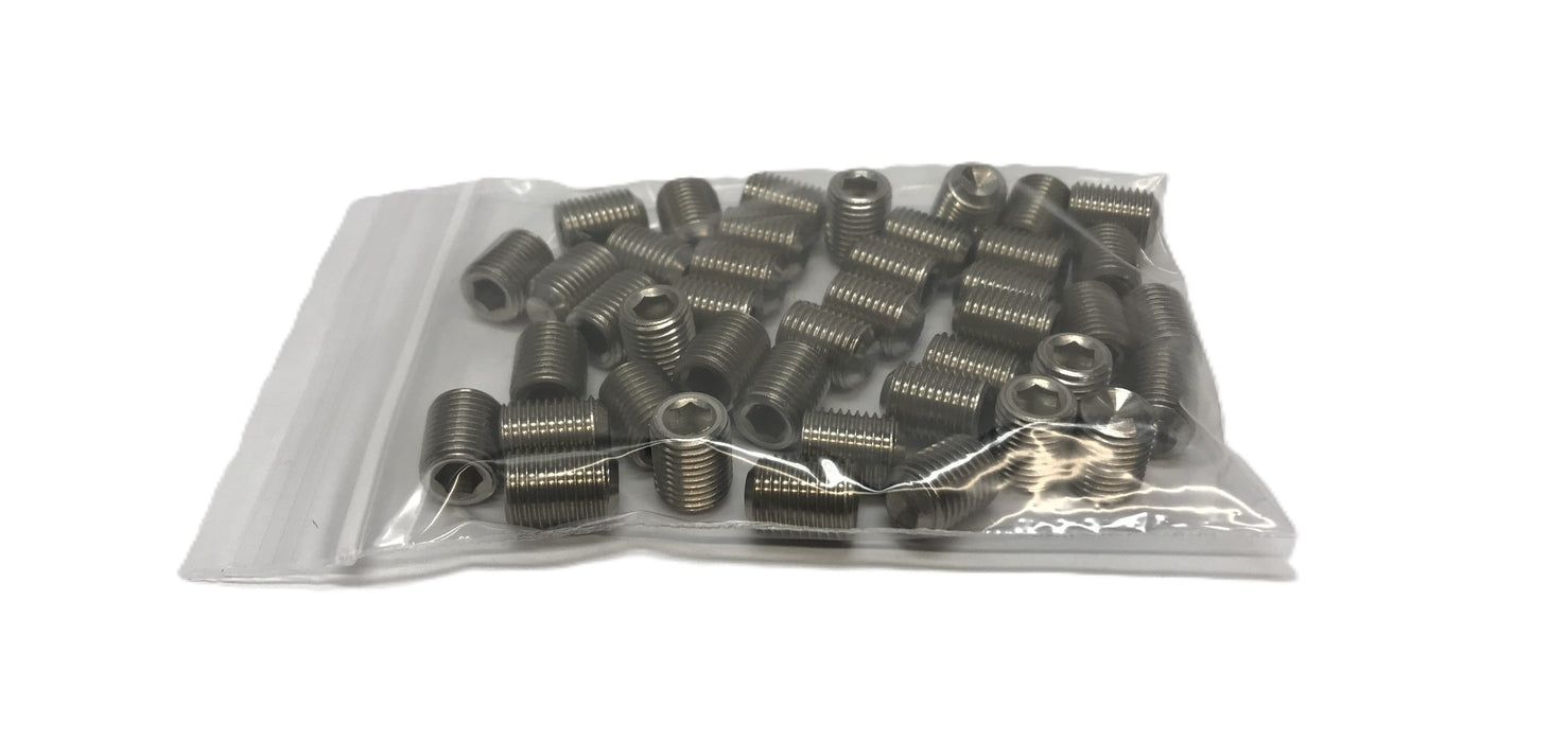 Unbranded 3/8-24 x 1/2" Stainless Steel Socket Set Screw [Lot of 42] NOS