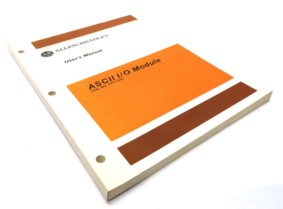 Rockwell/Allen-Bradley ASCII I/O Module User Manual 1771-DA (955098-35) USED