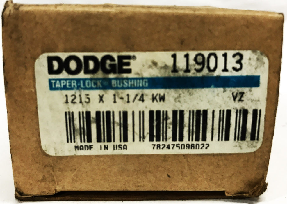 Dodge 1215-1-1/4 KW Taper Lock Bushing 119013 [Lot of 4] NOS