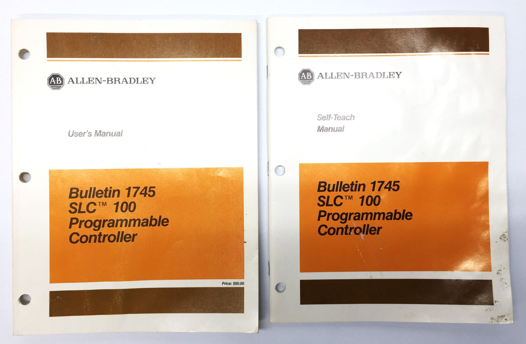Rockwell/AB 1745 SLC100 Programmable Controller Manual Set (2pcs)1745-800(A)USED