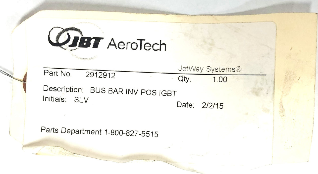 Jetway Systems 11-1/2 Inch Busbar INV POS IGBT 2912912 [Lot of 3] NOS