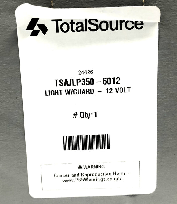 Total Source 12 Volt Light With Guard LP350-6012 NOS
