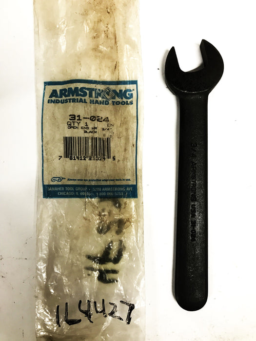 Armstrong Black Oxide 3/4 inch Single Head Wrench 31-024 NOS