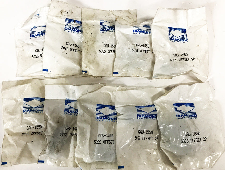 Diamond Chain 50SS Offset Link GAU-1550-2P [Lot of 10] NOS