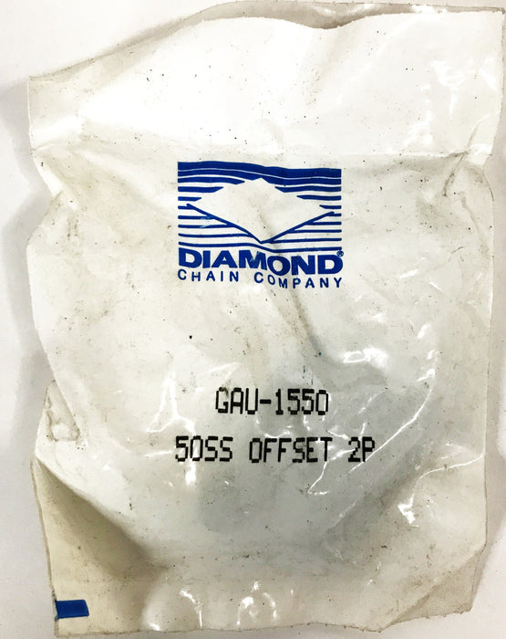 Diamond Chain 50SS Offset Link GAU-1550-2P [Lot of 10] NOS