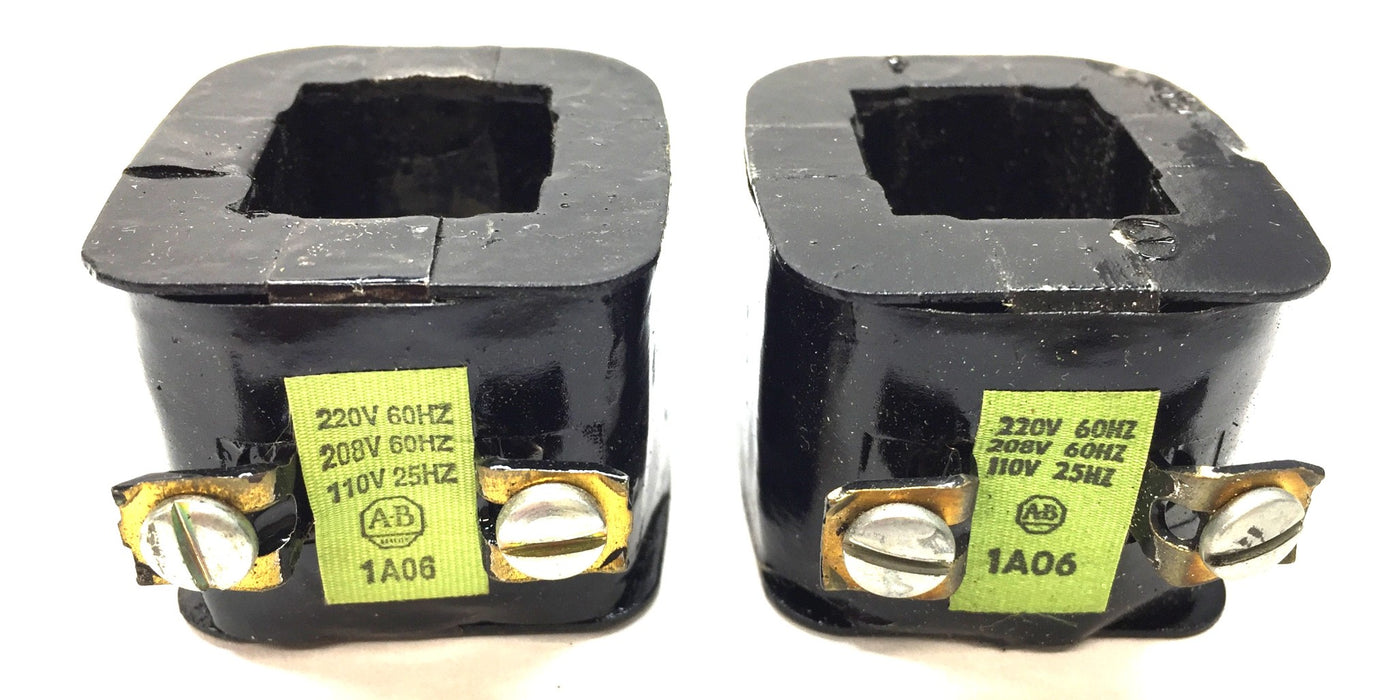 Allen-Bradley 220/208/110V 60/60/25Hz. Contactor Coil 1A06 [Lot of 2] NOS