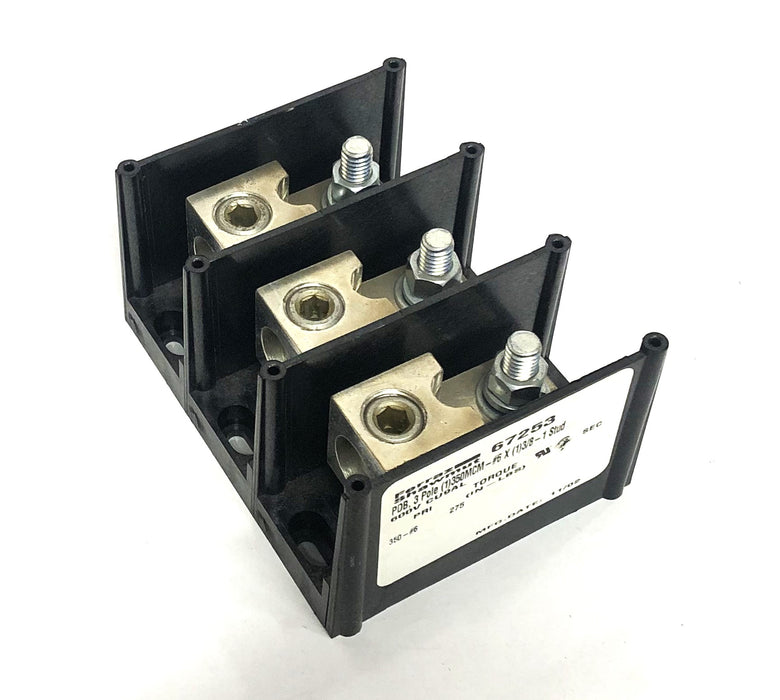 Ferraz Shawmut Power Distribution Block 600V PDB 3 Pole 67253 (CU9AL) NOS