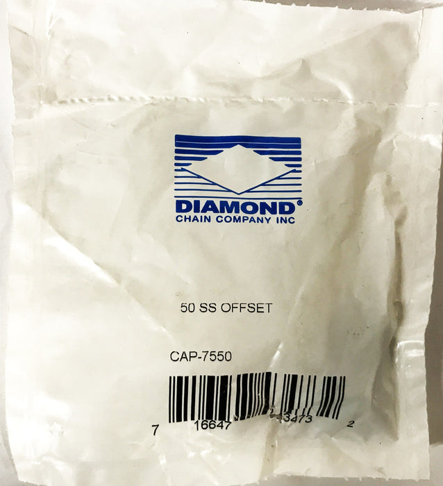 Diamond Chain 50SS Offset Link CAP-7550 [Lot of 8] NOS