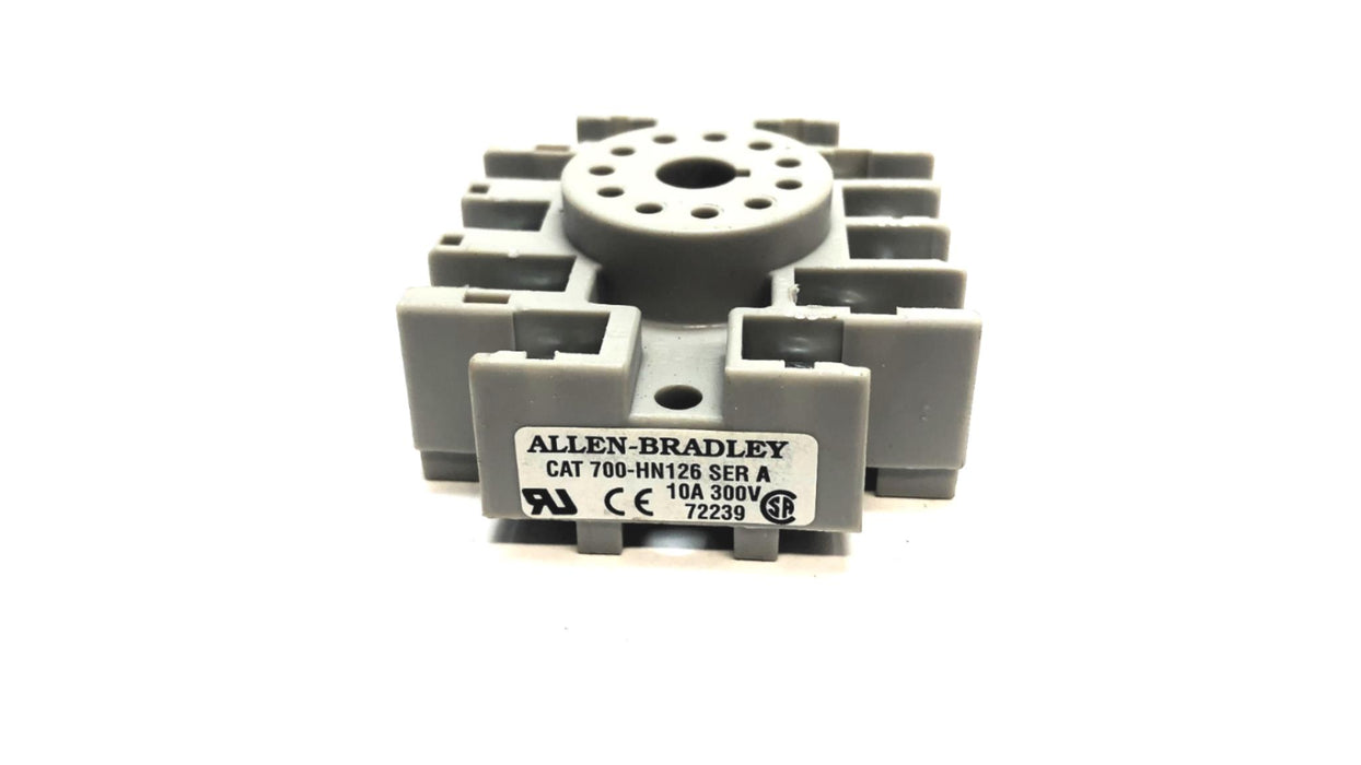 Allen-Bradley 10A 300V Series A Relay Socket 700-HN126 NOS