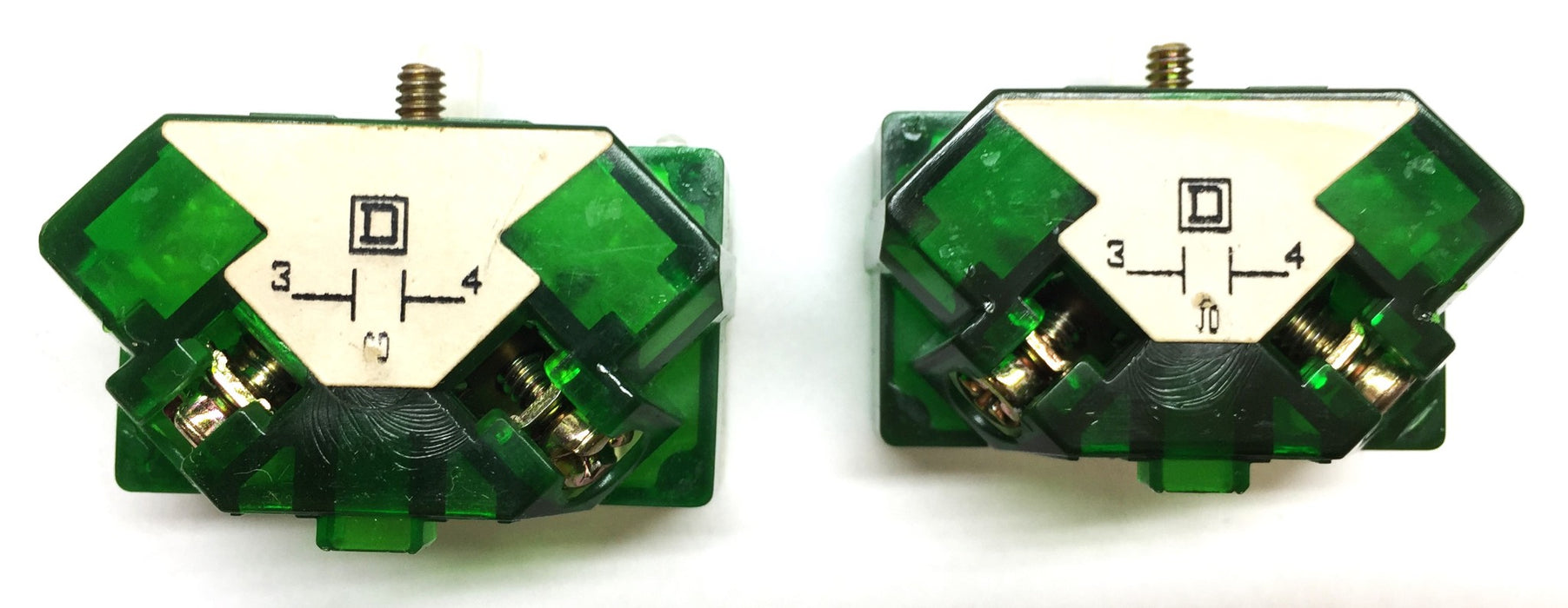 Square D Finger-Safe Contact Block 88001 [Lot of 2] NOS