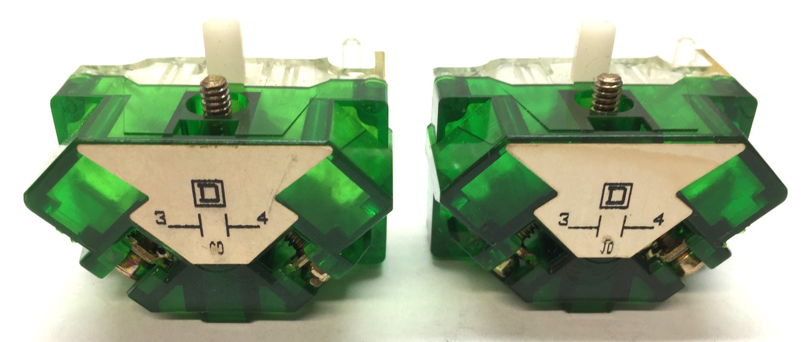 Square D Finger-Safe Contact Block 88001 [Lot of 2] NOS