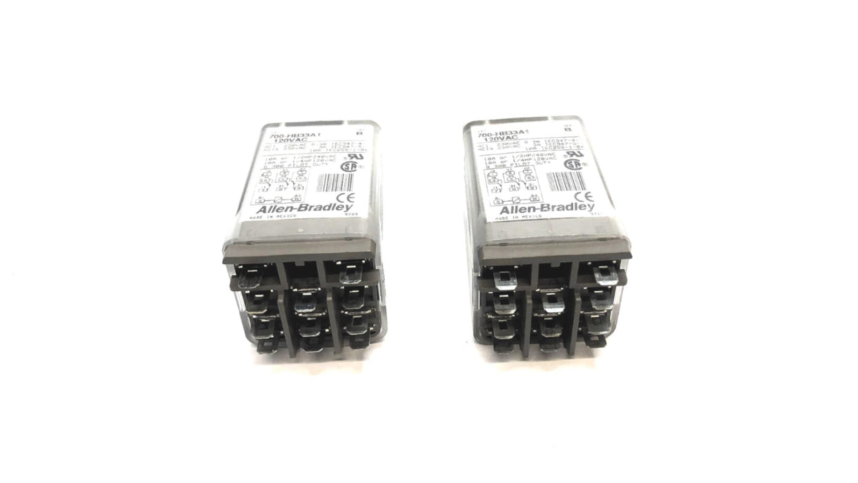 Allen-Bradley 120VAC Relay 700-HB33A1 [Lot of 2] NOS