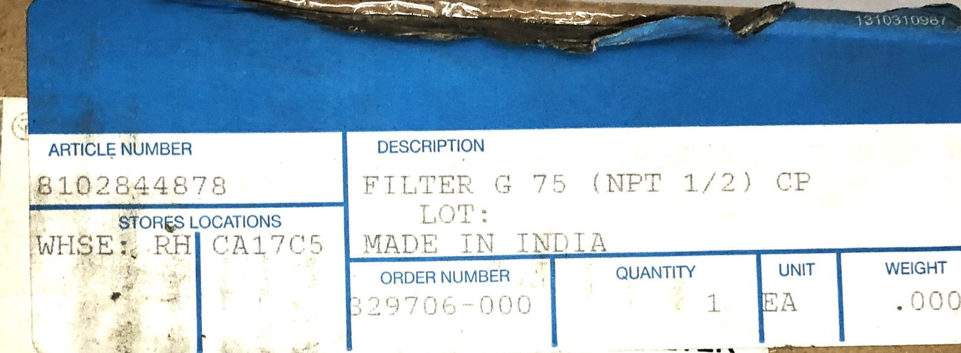 Chicago Pneumatic G-75 1/2 Inch NPT Coalescing Air Filter 8102844878 NOS