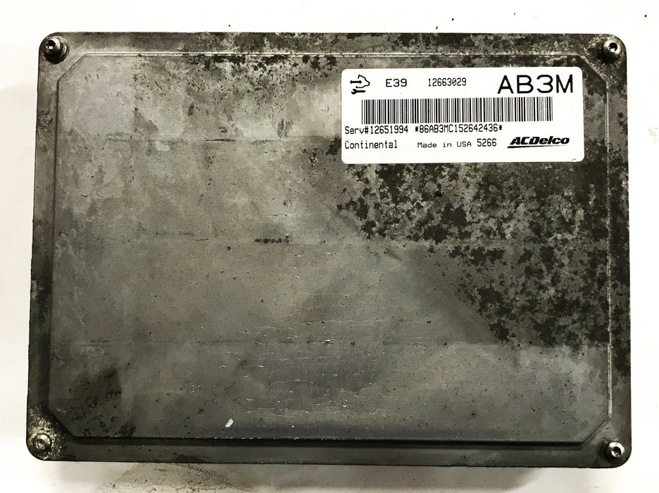 ACDelco GM E-39 Engine Control Module (with Rubber Guard) 12663029 USED