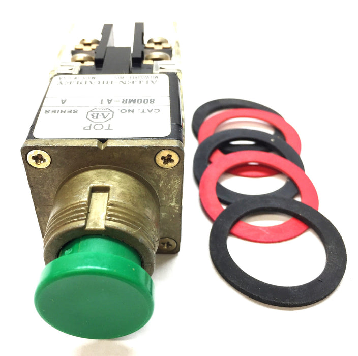 Allen-Bradley Push Button Flush Head Green Button 800MR-A1 (800M-XAK) NOS