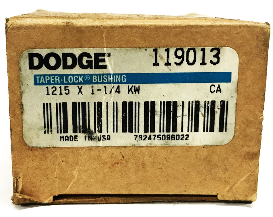 Dodge 1215-1-1/4 KW Taper Lock Bushing 119013 [Lot of 3] NOS