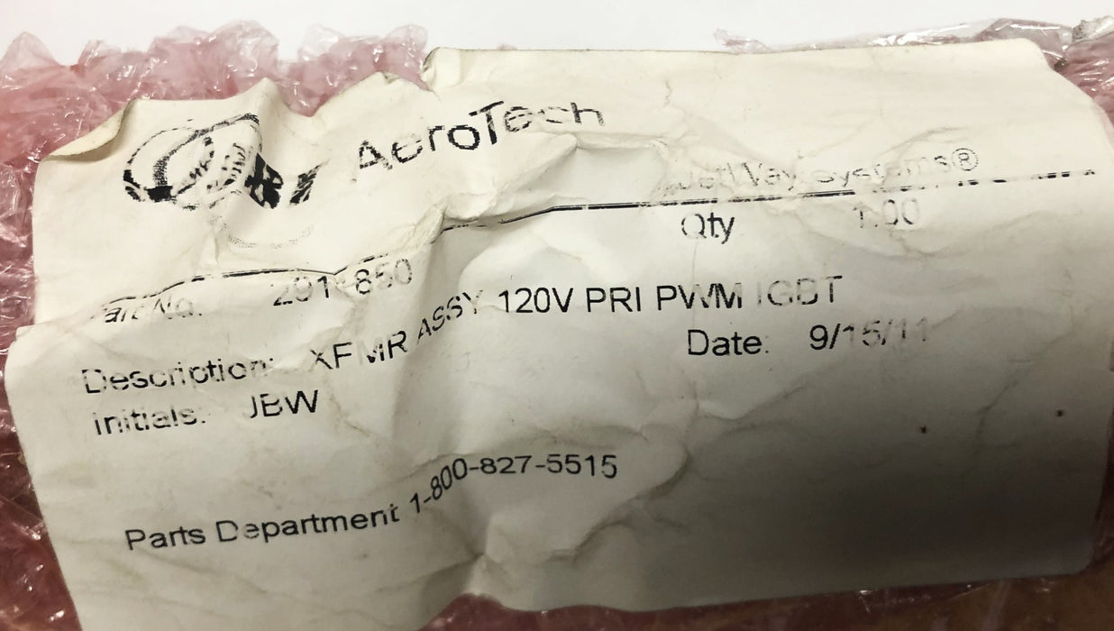 Jetway Systems 120V PRI PWM IGBT XFMR Assembly 2911850 NOS