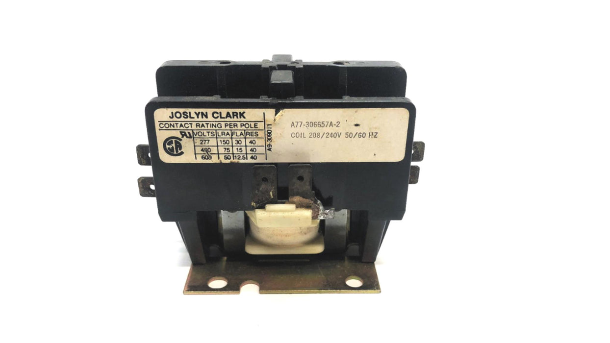 Joslyn Clark 208/240V 50/60 HZ Contactor A77-306657A-2 USED