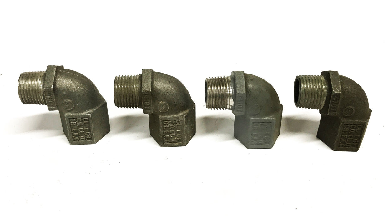 Killark 1/2 inch Male x 1/2 inch Female Aluminum Elbow 90-1 [Lot of of 4] NOS