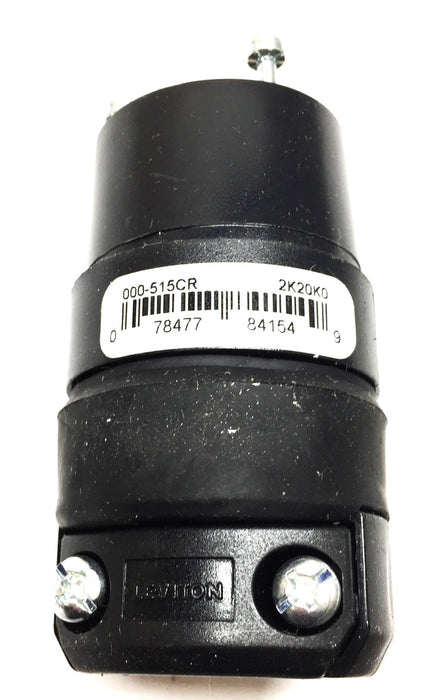 Leviton Black 2-Pole/3-Wire Polarized Round Connector 515CR [Lot of 8] NOS
