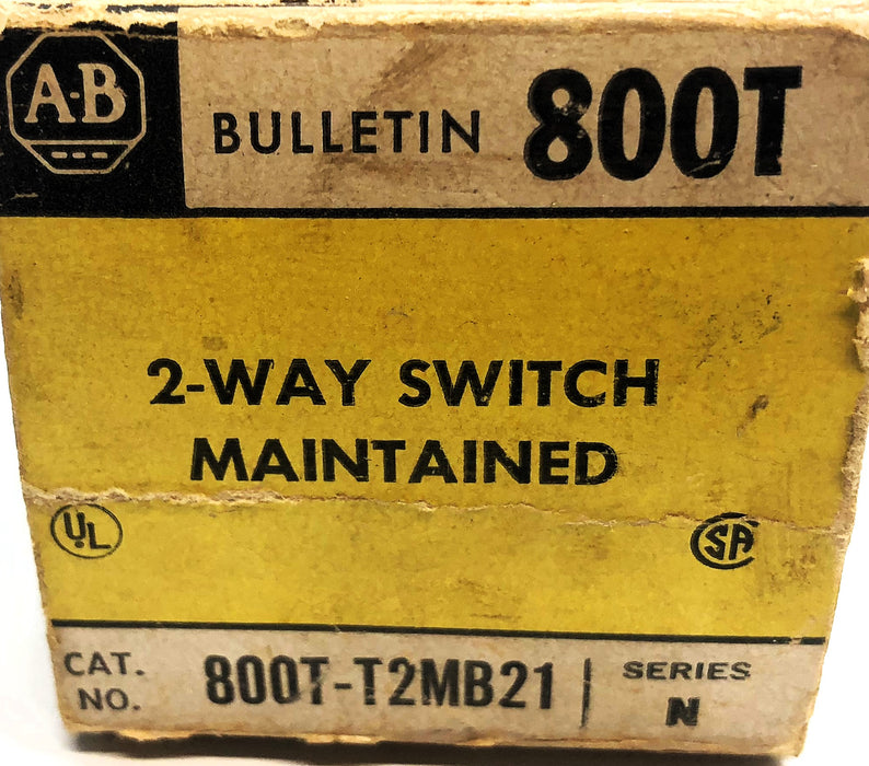 Allen-Bradley 2-Way Toggle Switch 800T-T2MB21 NOS
