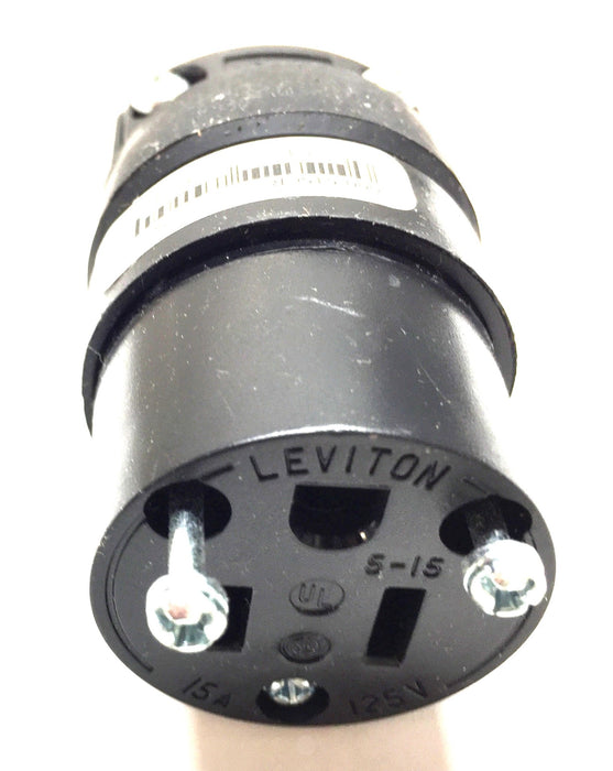 Leviton Black 2-Pole/3-Wire Polarized Round Connector 515CR [Lot of 8] NOS