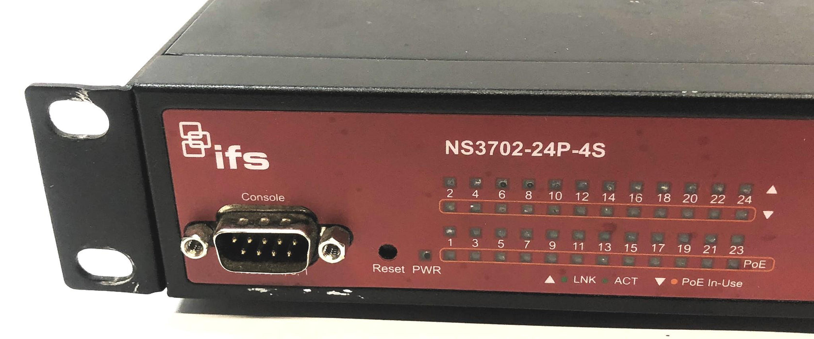 Interlogix Gigabit Ethernet Poe+ Network Switch 24 Port NS3702-24P-4S USED
