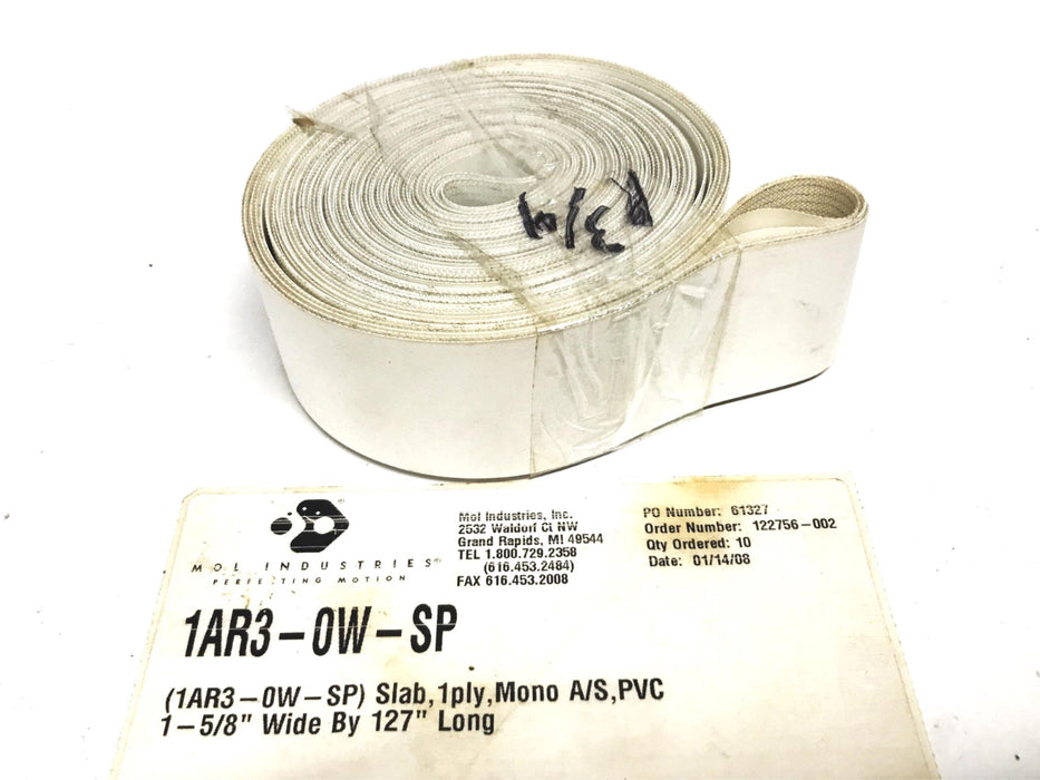 MOR Industries 1.75 Food Grade Polyester Conveyor Belt 1AR3-OW-SP [Lot of 2] NOS