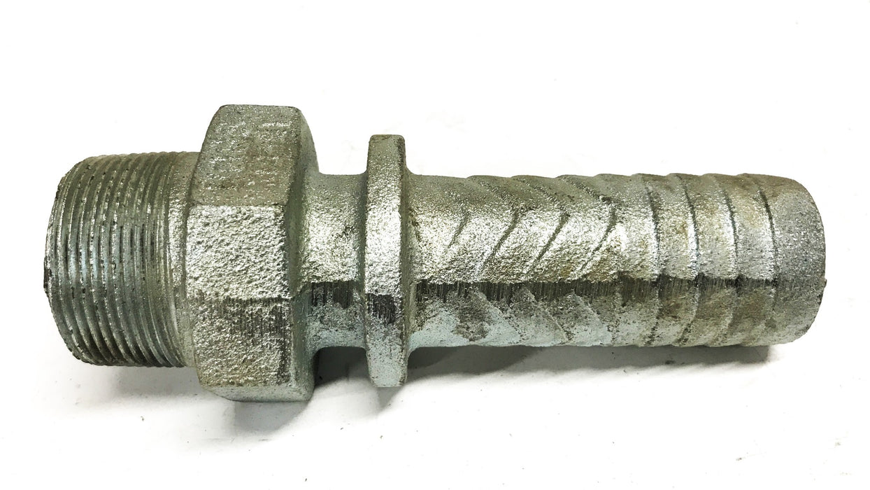Boss 1-1/2 inch NPT Male x 1-1/2 inch Barb Iron Hose Fitting [Lot of 2] NOS