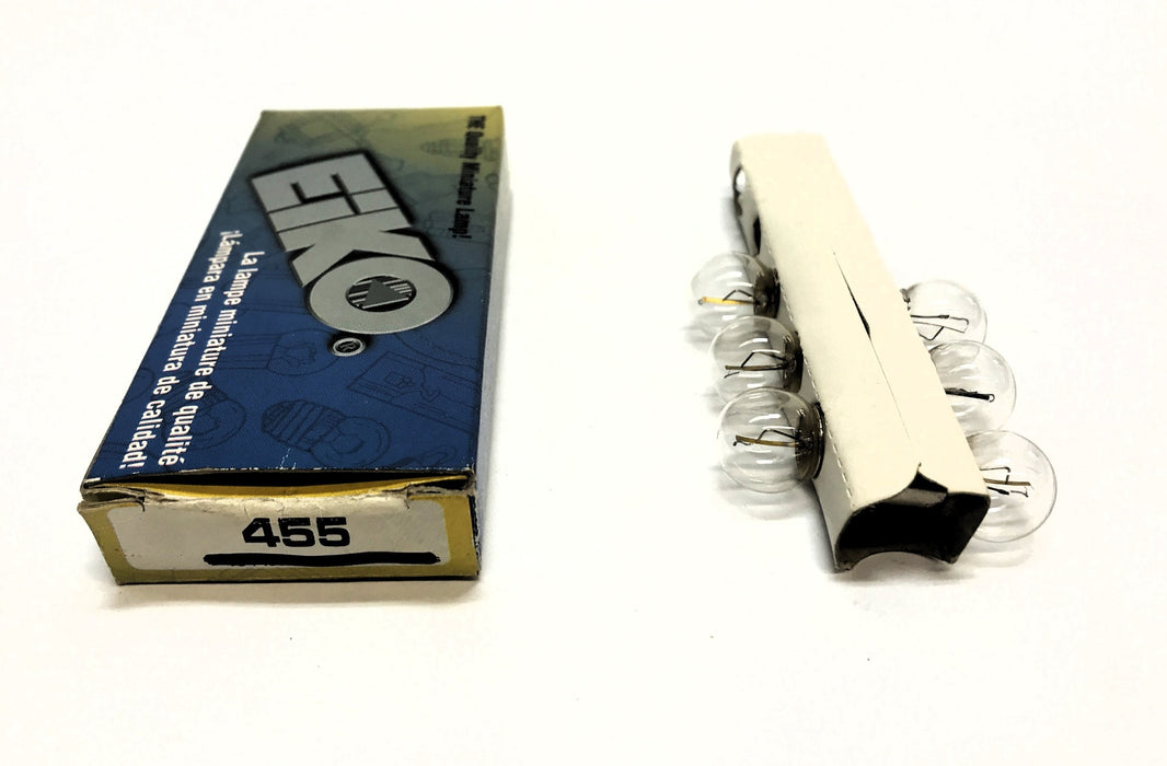 Eiko Miniature Lamp Bulbs 455 [Lot of 6] NOS