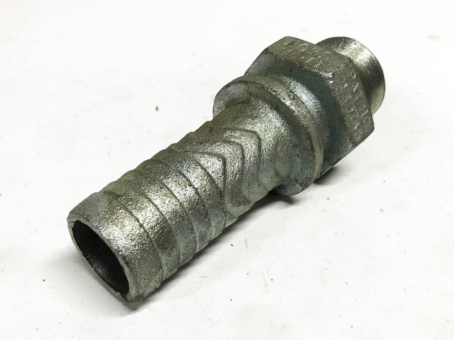 Boss 1-1/2 inch NPT Male x 1-1/2 inch Barb Iron Hose Fitting [Lot of 2] NOS