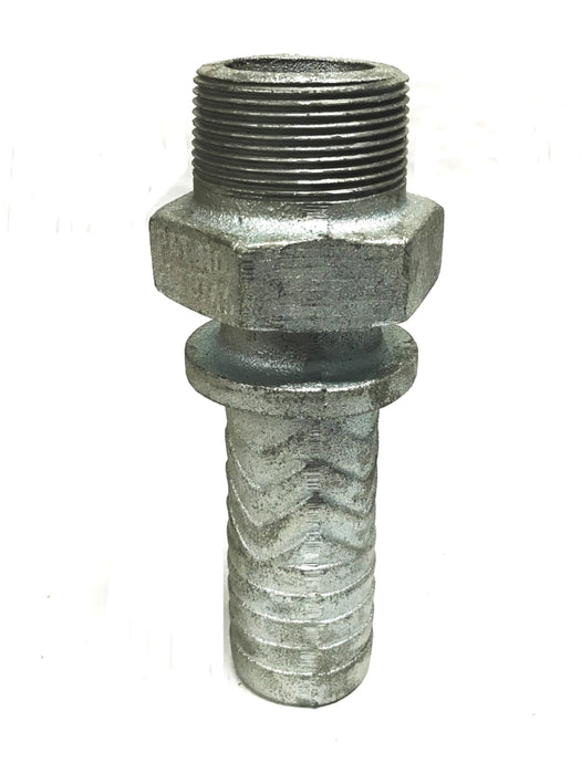 Boss 1-1/2 inch NPT Male x 1-1/2 inch Barb Iron Hose Fitting [Lot of 2] NOS