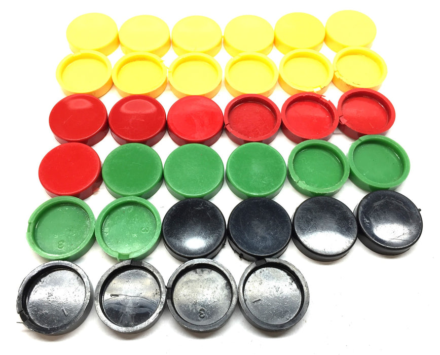 Unbranded 25mm Diameter x 6.30mm Plastic Button Cover Assortment [Lot of 34] NOS